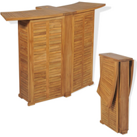 vidaXL Folding Bar Table 155x53x105 cm Solid Teak Wood