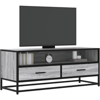 vidaXL TV Cabinet Grey Sonoma 100x34.5x40 cm Engineered Wood and Metal