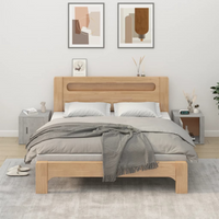 vidaXL Bedside Cabinets 2 pcs Concrete Grey 50x39x47 cm