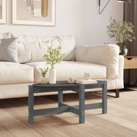 vidaXL Coffee Table Grey 87x48x35 cm Solid Wood Pine