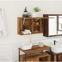 vidaXL Bathroom Wall Cabinet Old Wood 60x25x40 cm Engineered Wood