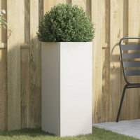 vidaXL Planter White 32x29x75 cm Steel