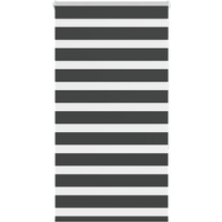 vidaXL Zebra Blind Black 80x150 cm Fabric Width 75.9 cm Polyester