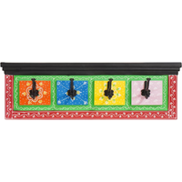 vidaXL Coat Rack Black 80 x 25 x 2 cm Engineered wood