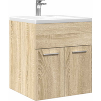 vidaXL Bathroom Sink Cabinet Sonoma Oak 41x38.5x46 cm Engineered Wood