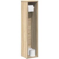 vidaXL Bathroom Cabinet with Roll Holder Sonoma Oak 20.5x20x90 cm