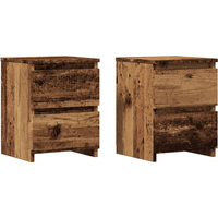 vidaXL Bedside Cabinets 2 pcs Old Wood 30x30x40 cm Engineered Wood