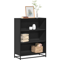 vidaXL Book Cabinet Black 80.5x35x107.5 cm Engineered Wood