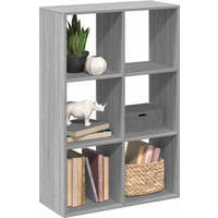 vidaXL Room Divider Bookcase Grey Sonoma 69.5x29x103.5 cm Engineered Wood