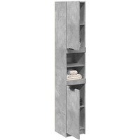 vidaXL Bathroom Cabinet Concrete Grey 32x34x188.5 cm Engineered Wood