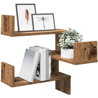 vidaXL Wall Corner Shelves 2 pcs Old Wood 40x40x49.5 cm Engineered Wood