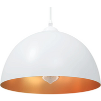 vidaXL Pendant Lamps 2 pcs Height Adjustable E27 White Ø 30 cm Metal