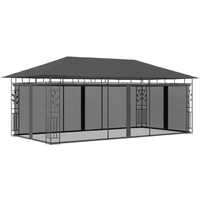 vidaXL Gazebo with Mosquito Net 6x3x2.73 m Anthracite