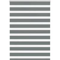 vidaXL Zebra Blind Dark Grey 95x150 cm Fabric Width 90.9 cm Polyester