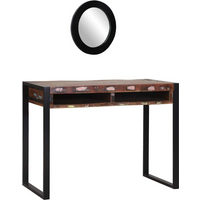 vidaXL Dressing Table Multicolour 100 x 50 x 75 cm Solid Reclaim wood