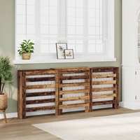 vidaXL Radiator Cover Old Wood 205x21.5x83.5 cm Engineered Wood