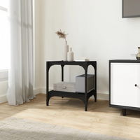 vidaXL TV Cabinet Black 40x33x41 cm Engineered Wood and Steel