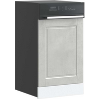 vidaXL Dishwasher Panel Porto Concrete Grey 45x1,5x67 cm Engineered Wood
