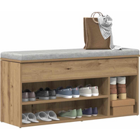 vidaXL Shoe Bench Artisan Oak 102x30.5x45 cm Engineered Wood