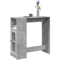 vidaXL Bar Table with Racks Concrete Grey 101x40x103.5 cm Engineered Wood