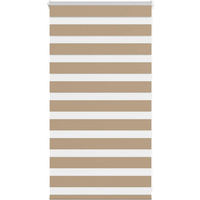 vidaXL Zebra Blind Sand Brown 90x100 cm Fabric Width 85.9 cm Polyester