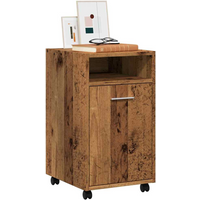 vidaXL Cabinet with Wheels Old Wood 33x38x60 cm Engineered Wood