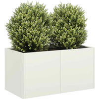 vidaXL Planter White 80x40x40 cm Cold-rolled Steel
