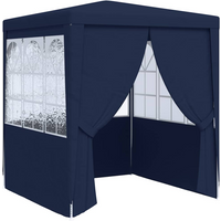 vidaXL Professional Party Tent with Side Walls 2x2 m Blue 90 g/m²