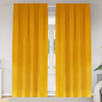vidaXL Curtains with Curtains 2 pcs Mustard yellow 140 x 260 cm Velvet