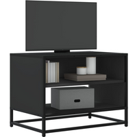 vidaXL TV Cabinet Black 61x40x46 cm Engineered Wood and Metal