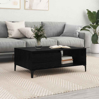 vidaXL Coffee Table Black oak 90 x 60 x 35 cm Engineered wood
