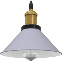 vidaXL Pendant Lamp Height Adjustable E27 Gloss Grey Ø 22 cm Metal