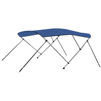 vidaXL 3 Bow Bimini Top Blue 183x160x137 cm