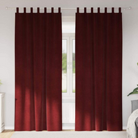vidaXL Curtains with Curtains 2 pcs Wine red 140 x 225 cm Velvet