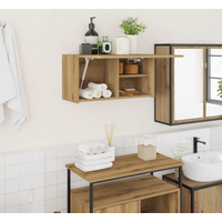 vidaXL Bathroom Wall Cabinet Artisan Oak 60x25x30 cm Engineered Wood