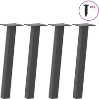 vidaXL Coffee Table Legs 4 pcs Anthracite 30 cm Steel