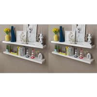vidaXL Wall Shelves 4 pcs White 120 cm