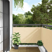 vidaXL Balcony Privacy Screen Cream 500x120 cm PVC