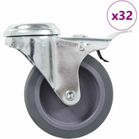 vidaXL 32 pcs Bolt Hole Swivel Casters 75 mm