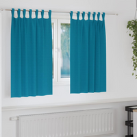 vidaXL Blackout Curtains with Rings 2 pcs Turquoise 140 x 140 cm