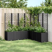 Garden Planter with Trellis 160x160x140 cm PP