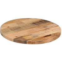 vidaXL Table Top Ø 40x2.5 cm Round Solid Wood Rough Mango