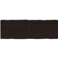 vidaXL Table Top Dark Brown 120x40x(2-4) cm Treated Solid Wood Live Edge