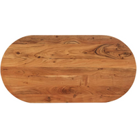 vidaXL Table Top 100x50x2.5 cm Oval Solid Wood Acacia
