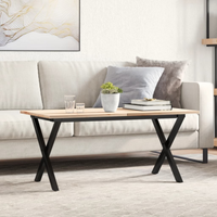 vidaXL Coffee Table Legs X-Frame 90x30x43 cm Steel