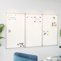 vidaXL Magnetic Whiteboard Foldable 150x80x1.7 cm Aluminium