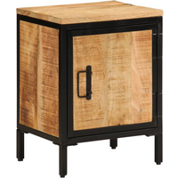 vidaXL Bed Cabinet 40x30x52.5 cm Solid Rough Wood Mango