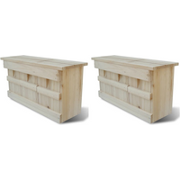 vidaXL Sparrow Houses 2 pcs Wood 44x15.5x21.5 cm