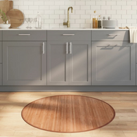 vidaXL Rug Round Natural100 cm Bamboo