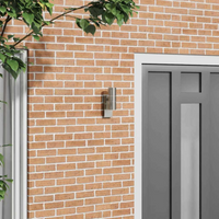 vidaXL Outdoor Wall Light Silver 7 x 10 x 22 cm Stainless steel